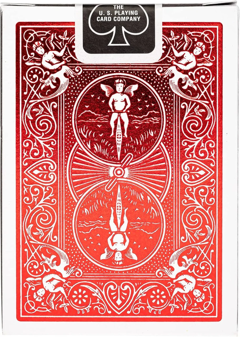 Bicycle Carte da Gioco Metalluxe Foil Back Crimson - Image 2
