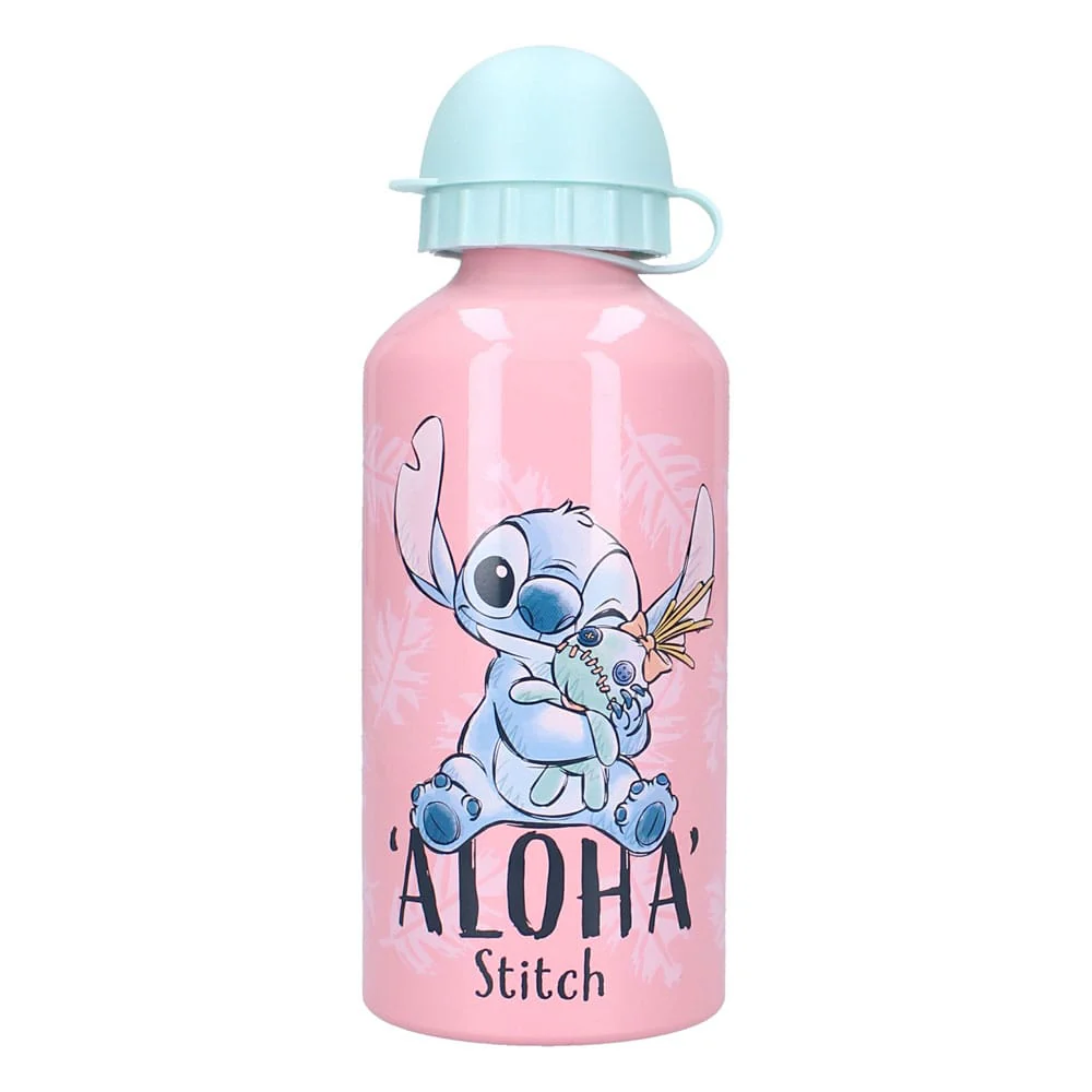Bottiglia in alluminio Stitch Lilo e Stitch Disney rosa 500 ml