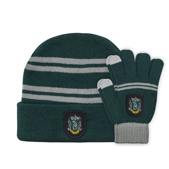 Cappello e Guanti Harry Potter Serpeverde