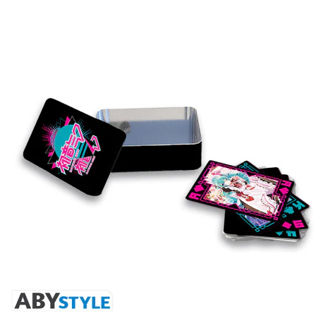 Carte da gioco Hatsune Miku - Deck di 54 Carte con tin in metallo- Miku E Friends