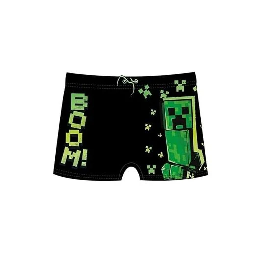 Costume da Bagno Creeper Minecraft Nero Bambini