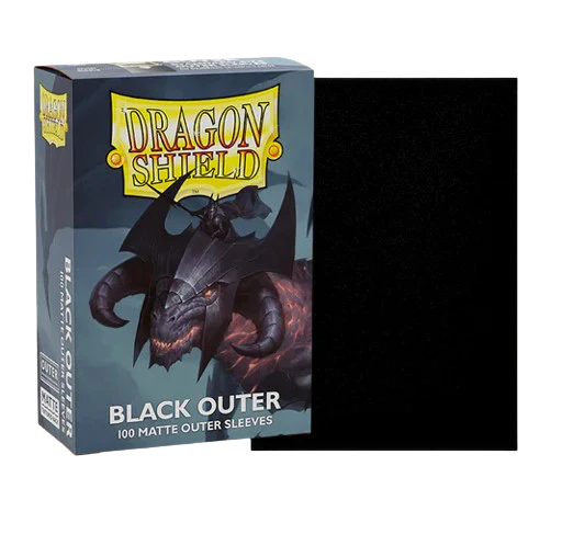 Dragon Shield 100 Bustine Protettive Standard Outer Sleeves Nero Opaco
