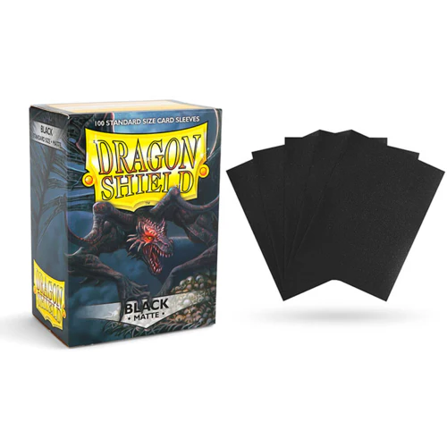 Dragon Shield 100 Bustine Protettive Standard Nero Opaco