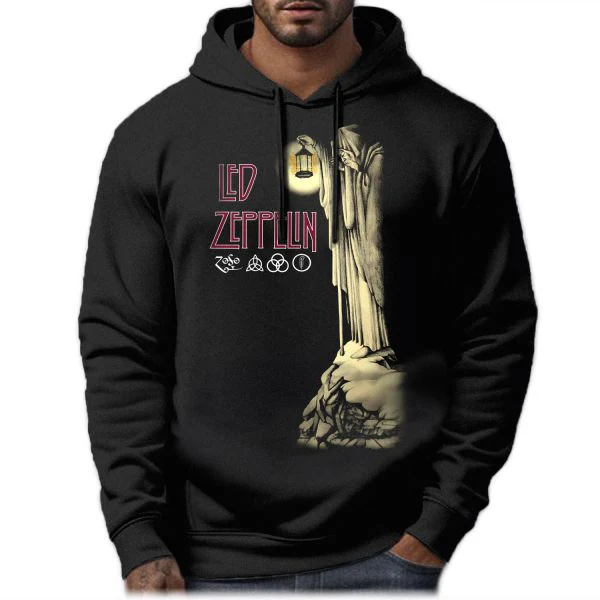 Felpa Led Zeppelin Hermit con Cappuccio e Tasche - Image 4