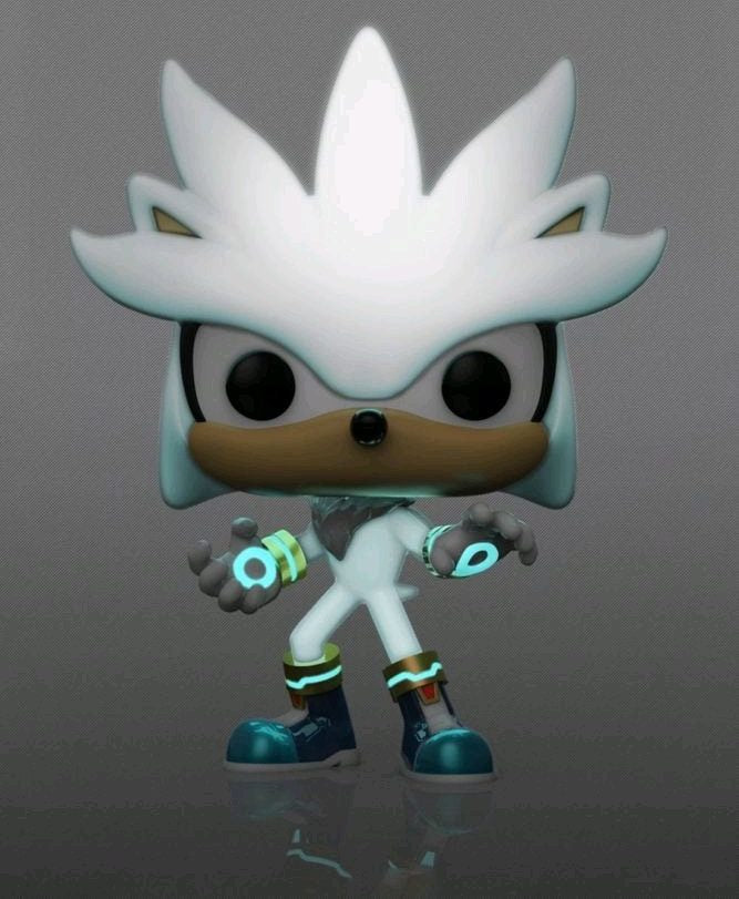Funko Pop Silver 633 Sonic The Hedgehog Glow in the Dark Special Edition - Image 2