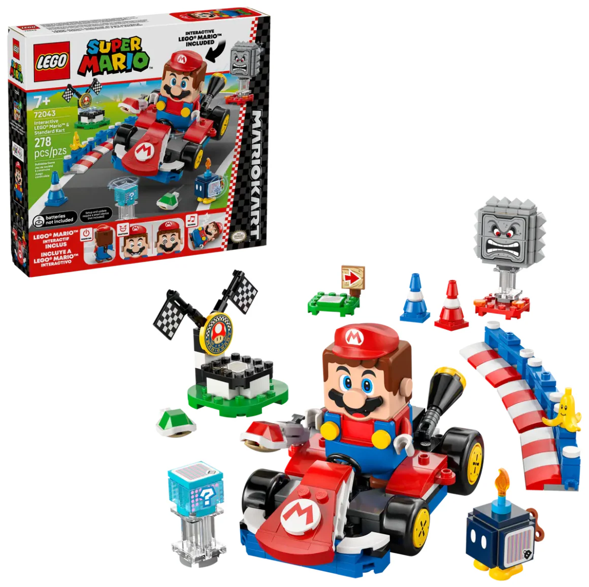 LEGO SUPER MARIO  MARIO KART: MARIO INTERATTIVO E KART STANDARD