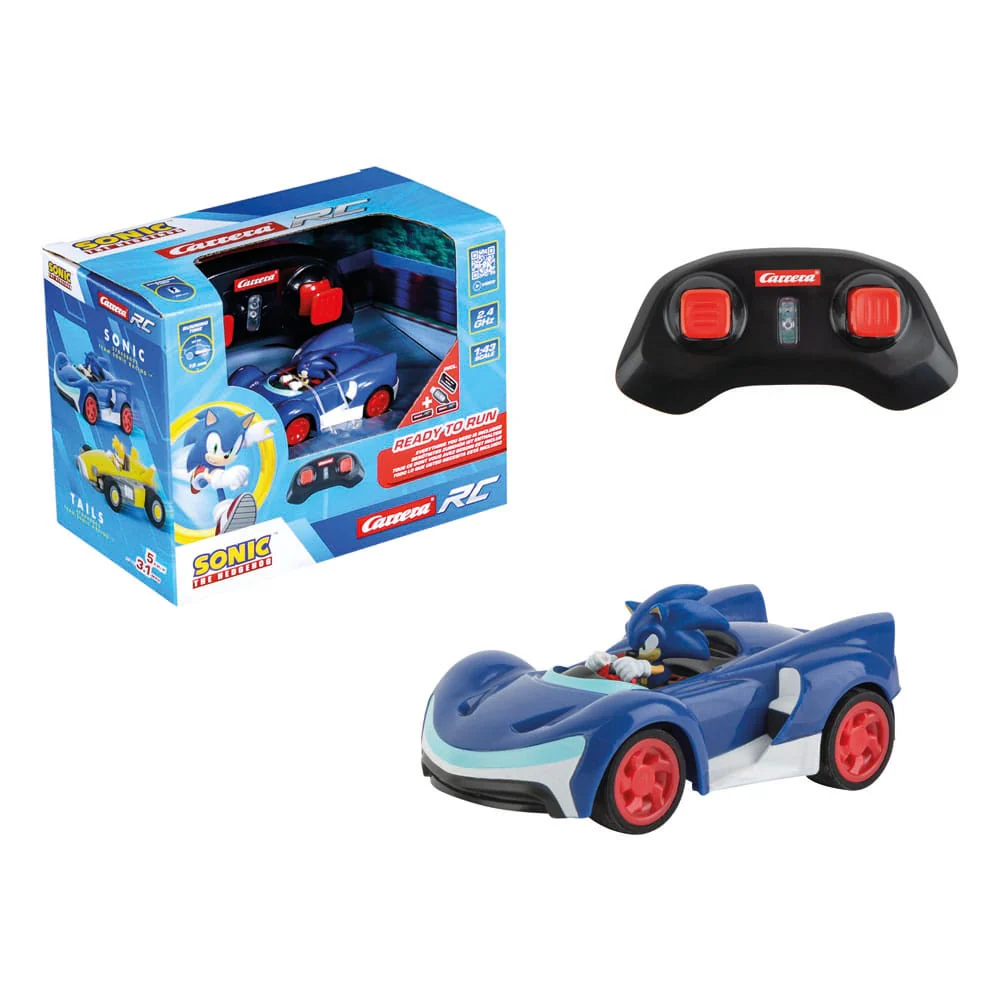 Macchina telecomandata Sonic the Hedgehog RC 2.4GHz Scala 1/43 Mini Sonic