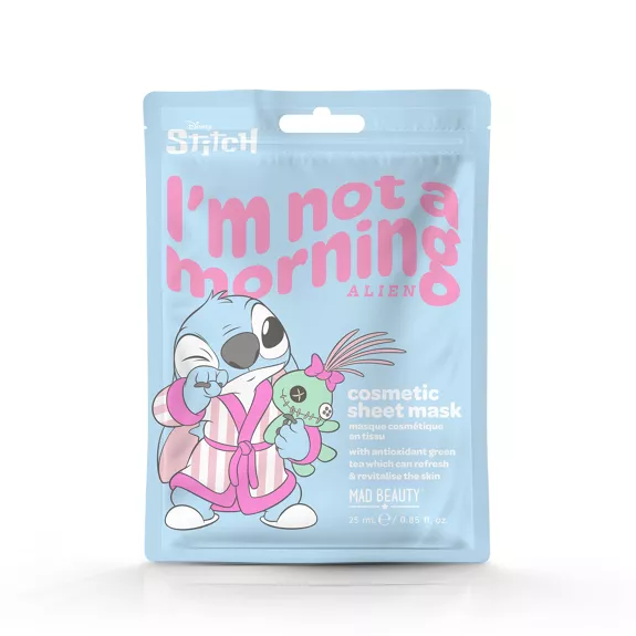 Maschera Viso Stitch I'm Not a Morning Alien Disney Mad Beauty