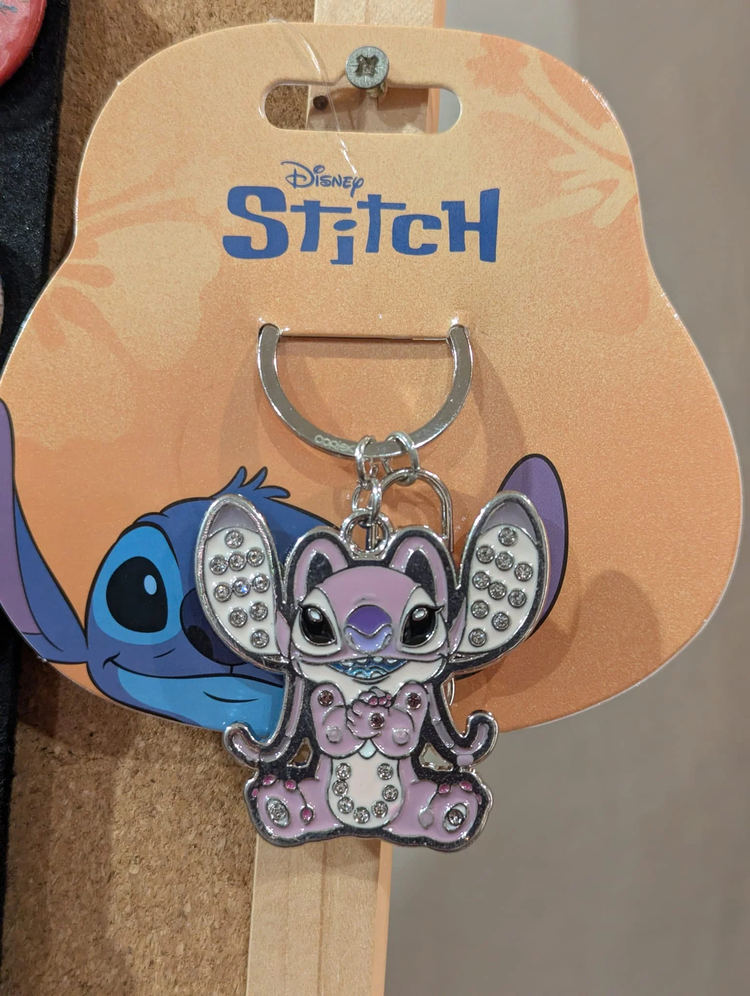 Portachiavi Angel in metallo con moschettone Lilo e Stitch Disney - Image 2