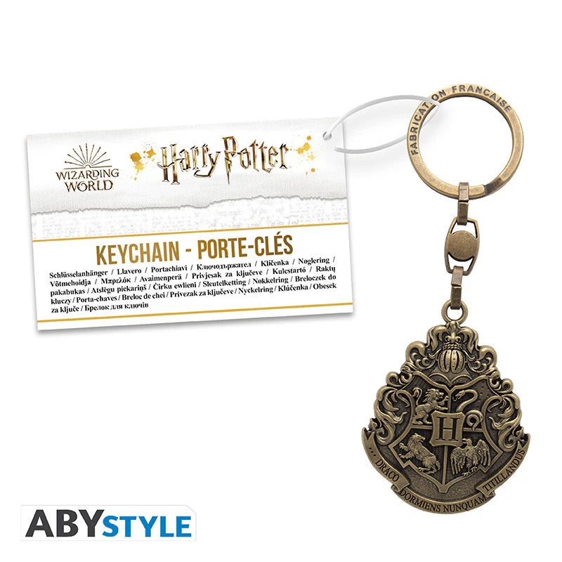 Portachiavi Stemma di Hogwarts effetto ottone antichizzato - Image 3