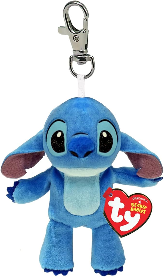 Portachiavi Stitch TY Beanie Bellies clip 12cm