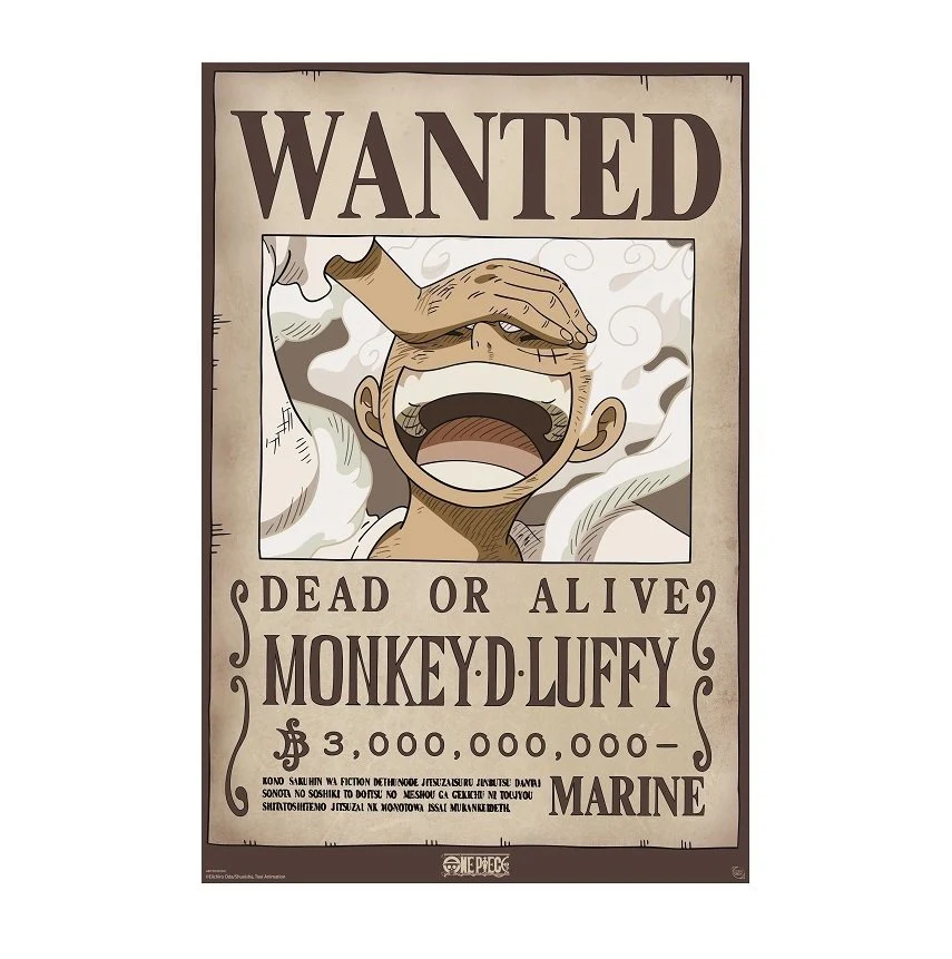 Poster One Piece Wanted Luffy Wano 91x61Cm