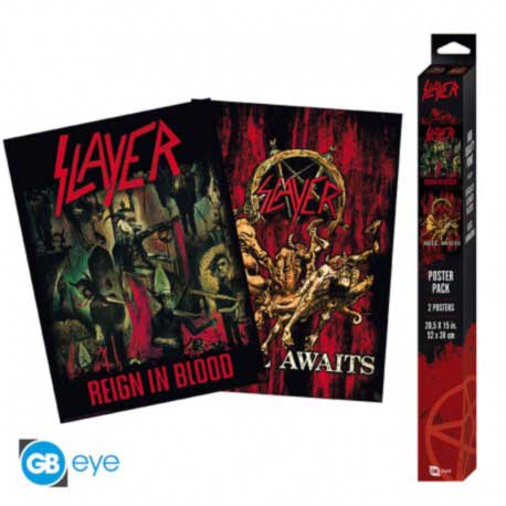 Poster pack 2 posters Slayer Reign In Blood  Hell Awaits 52x38