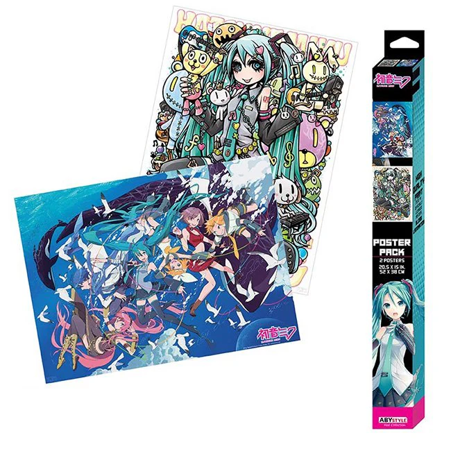 Poster Pack Hatsune Miku due posters 52 x 38 cm