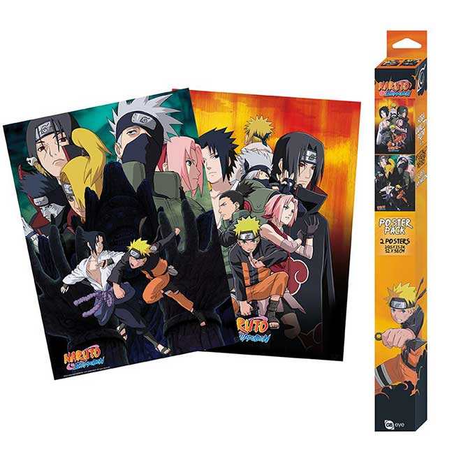 Poster Pack Naruto due posters 52 x 38 cm