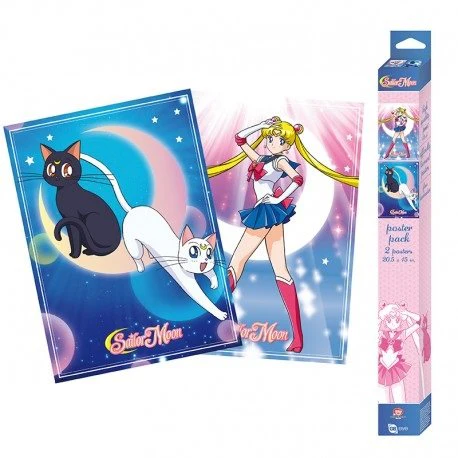 Poster Pack Sailor Moon e Gatti due posters 52 x 38 cm