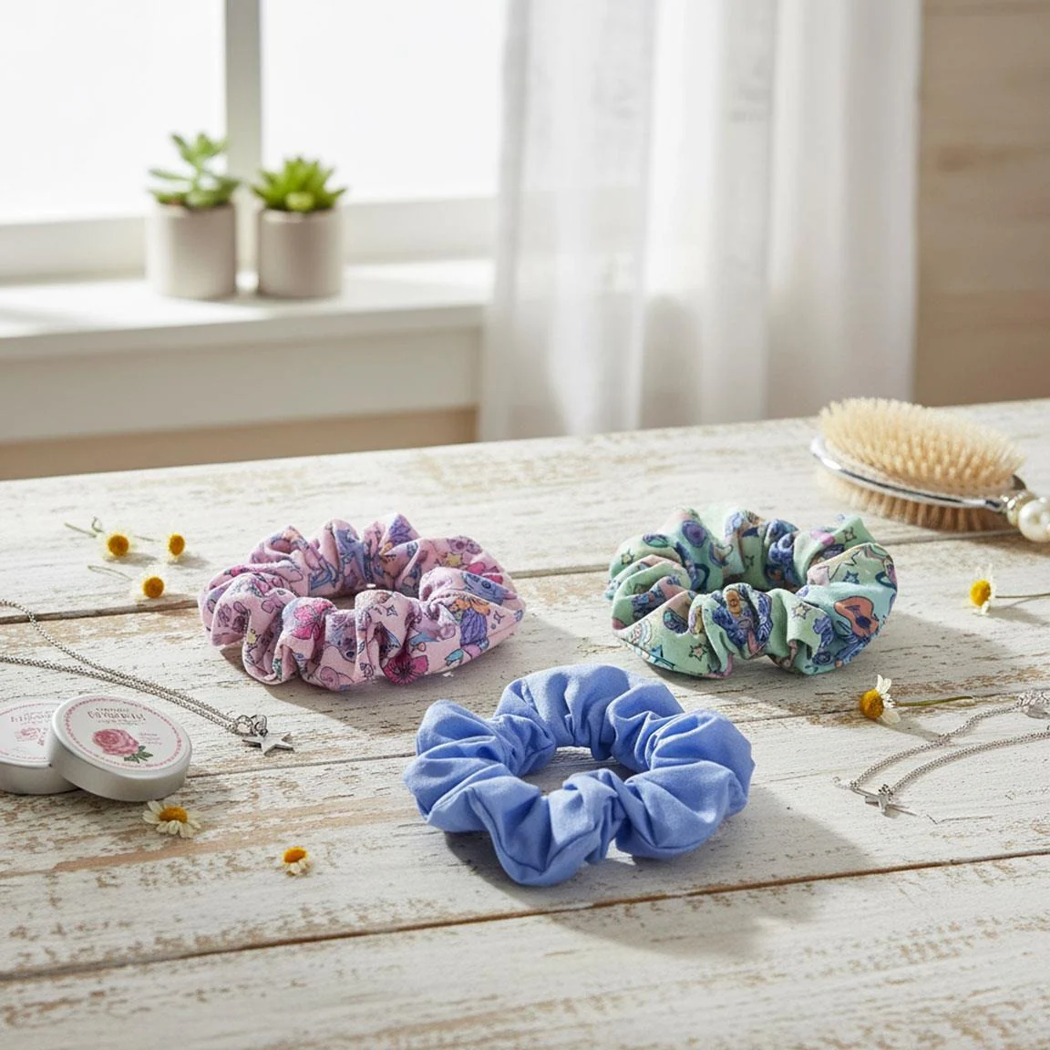 Set 3 elastici per capelli Scrunchies Stitch Lilo e Stitch Disney - Image 2