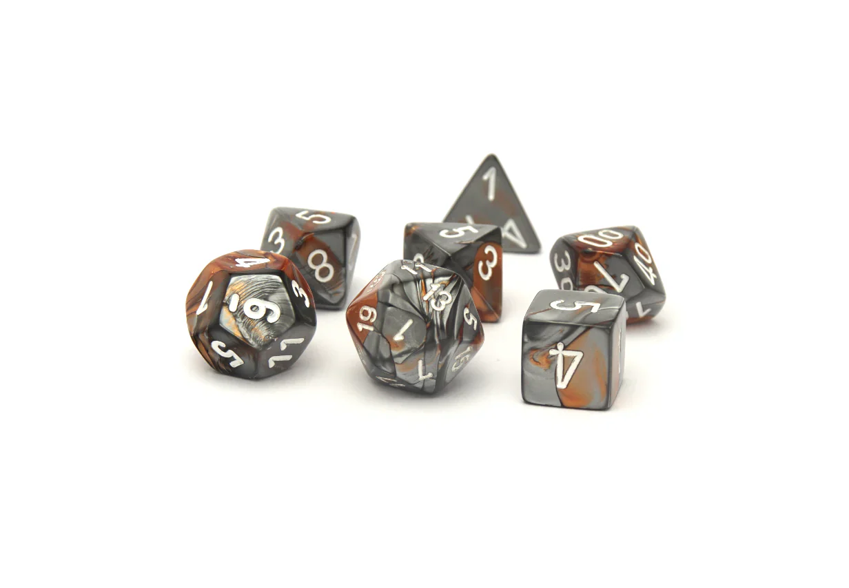 Set di Dadi Copper-Steel with White - Image 2