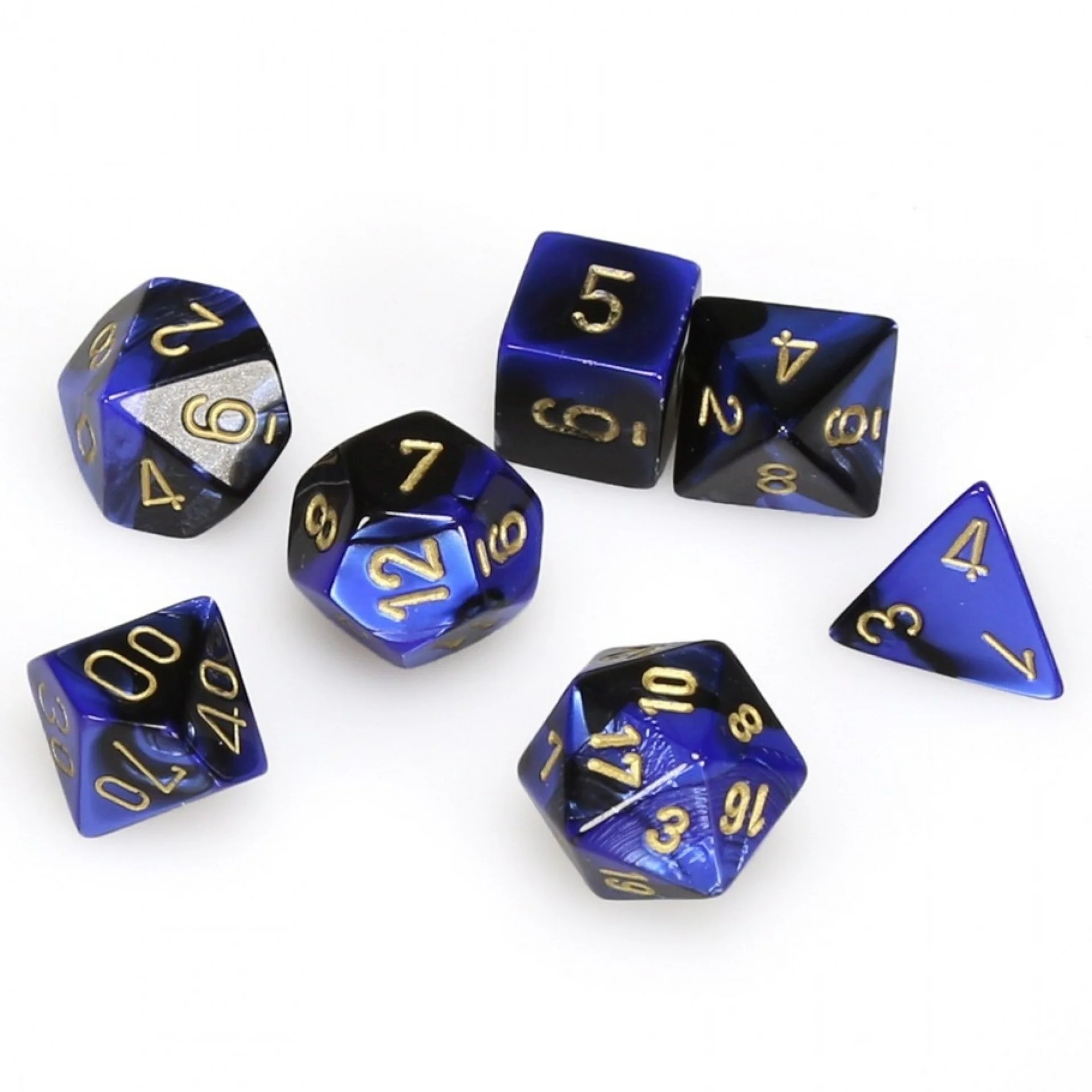 Set di Dadi Gemini Black blue with gold - Image 2