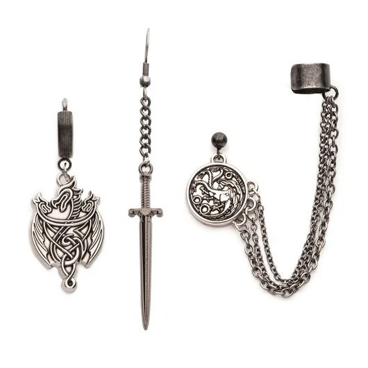 Set Orecchini Game of Thrones House of the Dragon Targaryen