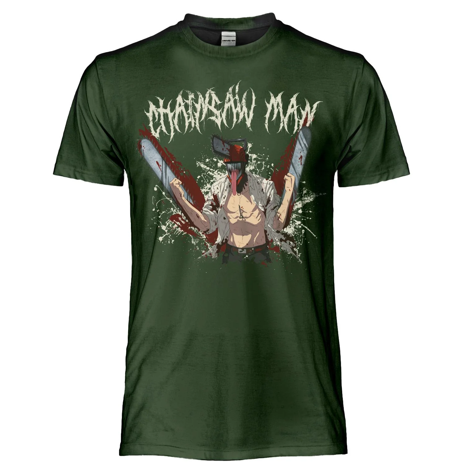 T-Shirt Chainsaw Man Verde