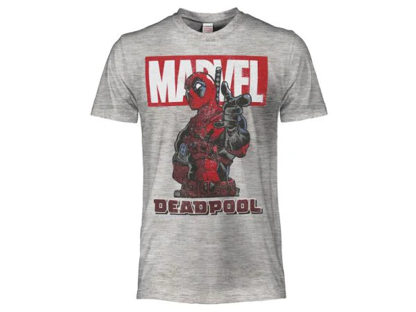 T-Shirt DeadPool Marvel Grigia