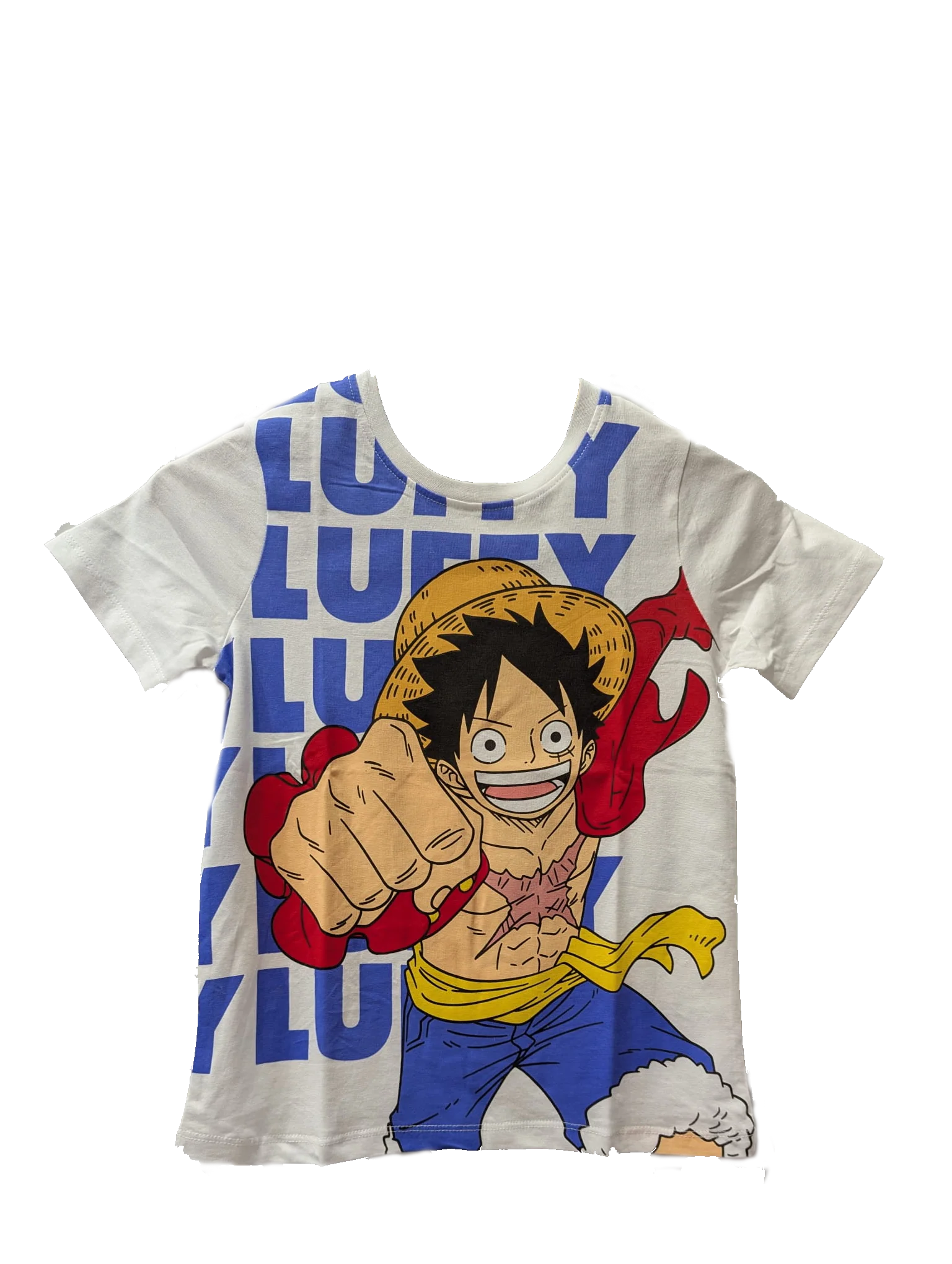 T-Shirt One Piece Luffy Bianca Bambini