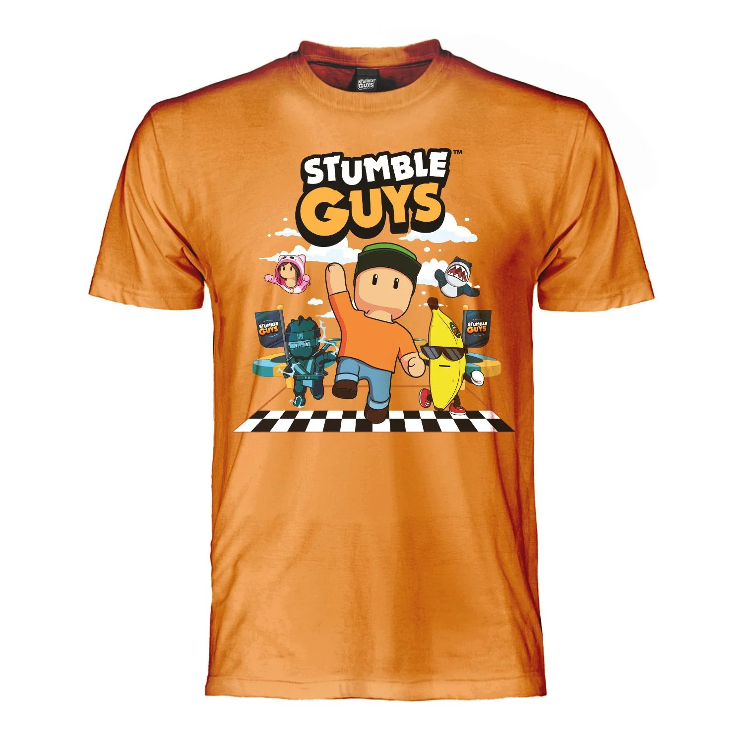 T-Shirt Stumble Guys Arancione Bambini