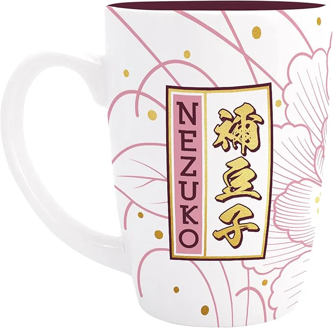 Tazza grande Nezuko 400ml con scritta dorata Demon Slayer - Image 2
