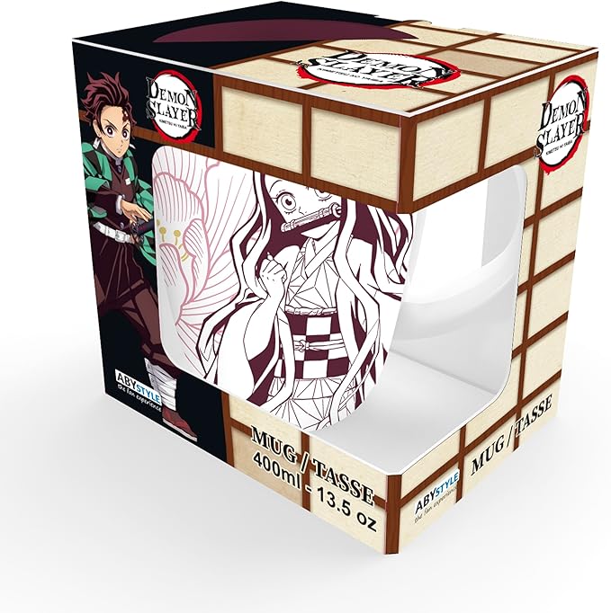 Tazza grande Nezuko 400ml con scritta dorata Demon Slayer - Image 3